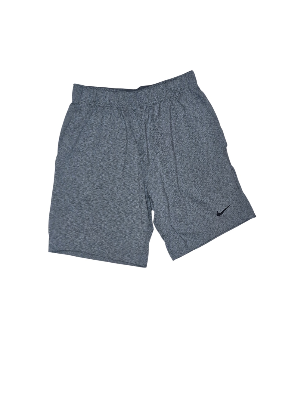 Nike Men's Heather Grey Hyper Dry Athletic Shorts with Black Swoosh